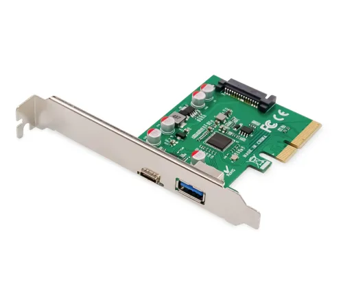 Digitus USB 3.1 PCI Express Kart, 2 x harici USB 3.1 port, 1 x USB-C™ yuva, 1 x USB-A yuva, maksimum 10GB/s