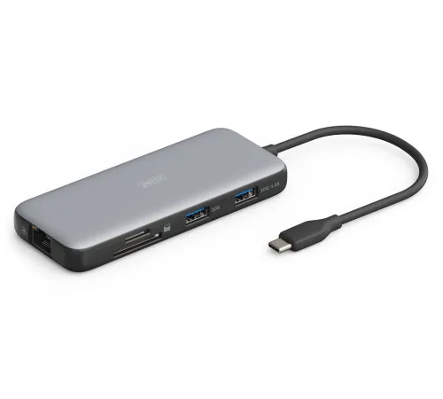 Digitus USB-C Docking Station, 7-port, 1 x HDMI 3 x USB 3.2 Gen 2, 1 x RJ45, 1 x SD,1 x MicroSD, 1 x PD<br>
Digitus USB-C Docking Station, 7-port, 1 x HDMI 3 x USB 3.2 Gen 2, 1 x RJ45, 1 x SD,1 x MicroSD, 1 x PD