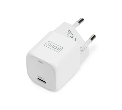 Digitus USB-C™ Mini Şarj Adaptörü, 20W, PD 3.0, beyaz renk<br>
Digitus USB-C™ Mini Charging Adapter, 20W 20W, PD 3.0, white