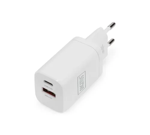 Digitus USB Şarj Cihazı, 1 x USB Tip-C™ (PD) / 1 x USB A (QC), 30W<br>
Digitus USB Charger 1 x USB Type-C™ (PD) / 1 x USB A (QC), 30W