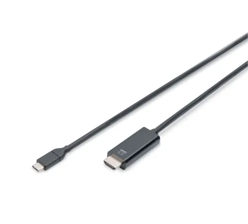 DIGITUS USB Type-C Gen2 adapter / converter cable, Type-C to HDMI A M/M, 2m, 4K/60Hz, 18GB, bl, gold