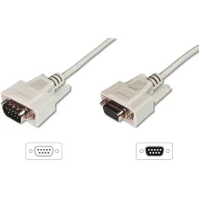 Digitus Veri İletim/Seri Uzatma Kablosu, D-Sub 9 Erkek / D-Sub 9 Dişi, 10 metre, Seri, AWG28, tek kat zırhlı, bej renk<br>
Digitus Data Transfer Extension Cable, D-Sub 9 M/F, 10.0m, Serial, Molded, Beige