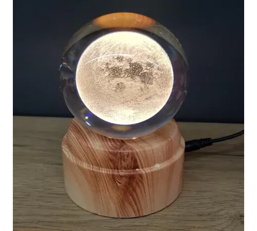 Dolunay Tasarımlı Dönen Cam Küre