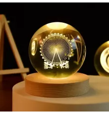 Dönme Dolap Tasarımlı Işıklı Cam Küre