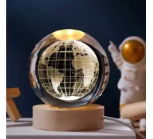 Dunya Tasarımlı Işıklı Cam Küre Cap 6 Cm Kod 55