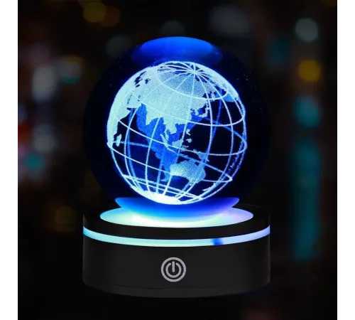 Dünya Tasarımlı Usb li Dönen Cam Küre