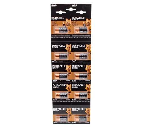 Duracell 1.5V İnce AAA 20'li Alkalin Pil LR03/MN20