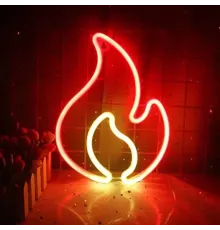 Duvara Asmalı Neon Alev 30 × 23 Cm