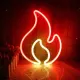 Duvara Asmalı Neon Alev 30 × 23 Cm