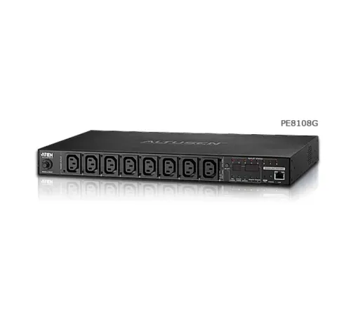 Eco  PDU/Power Distribution Unit (Elektrik Güç Dağıtım Ünitesi), 8 x IEC 320 C13 priz, 10A maksimum, 1U form<br>
15A/10A 8-Outlet 1U Outlet-Metered & Switched eco PDU