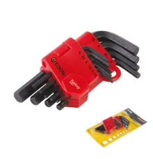 120 mm 10 Parça Siyah 6 Köşe Alyan Seti