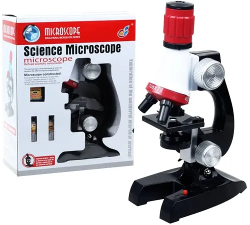 Eğitici Mikroskop Kiti Zoom Led Işıklı 100X 400X 1200X St1200X