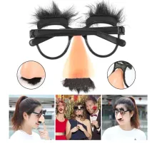 Eğlenceli Kılık Değiştirme Kaş Bıyık Mizah Gözlüğü 9x13 cm