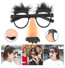 Eğlenceli Kılık Değiştirme Kaş Bıyık Mizah Gözlüğü 9x13 cm