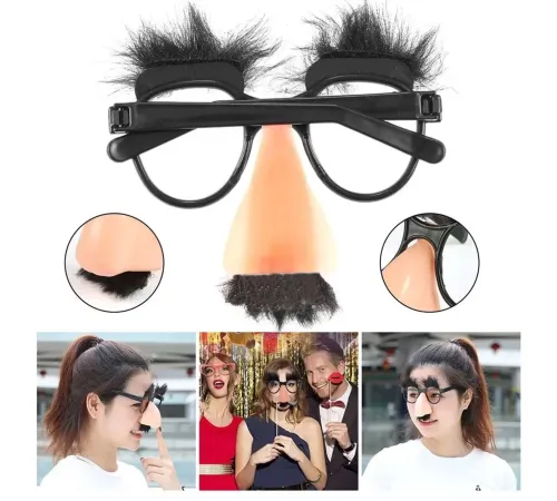 Eğlenceli Kılık Değiştirme Kaş Bıyık Mizah Gözlüğü 9x13 cm