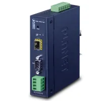 Endüstriyel 1-port RS232/422/485 Serial Device Server<br>
1-Port 100BASE-FX SFP<br>
-40~75 derece C<br>
Industrial 1-port RS232/422/485 Serial Device Server with 1-Port 100BASE-FX SFP (-40~75 degrees C)