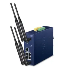 Endüstriyel 5GHz 802.11ax 2400Mbps Kablosuz Access Point<br>
4 x 10/100/1000BASE-T RJ45 LAN port (Port 1 ile Port 4 arası)<br>
1 x 10/100/1000BASE-T RJ45 WAN/LAN port (Port 5)<br>
2 x çift bant (2.4GHz/5GHz) RP-SMA konektör ve anten<b