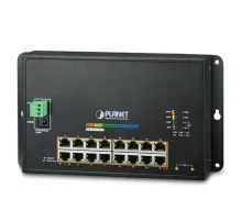 Endüstriyel Duvar Tip L2 Yönetilebilir Switch (Industrial 16-Port 10/100/1000T 802.3at PoE + 2-Port 100/1000X SFP Wall-mounted Managed Switch)<br>
16-Port 10/100/1000BASE-T IEEE 802.3at/af PoE+ Injector Port (Port başına 36 watt) (PoE Güç Bütçesi ma