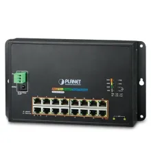 Endüstriyel Duvar Tip L2 Yönetilebilir Switch (Industrial 16-Port 10/100/1000T 802.3at PoE + 2-Port 100/1000X SFP Wall-mounted Managed Switch)<br>
16-Port 10/100/1000BASE-T IEEE 802.3at/af PoE+ Injector Port (Port başına 36 watt) (PoE Güç Bütçesi ma