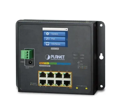 Endüstriyel Duvar Tip Yönetilebilir Switch (Industrial Wall-Mount Managed Switch)<br>
8-Port 10/100/1000T IEEE 802.3at/af PoE+ Injector Port (Port başına 30.8 watt) (PoE Güç Bütçesi maks. 240 Watt)<br>
2-Port 1000Base-SX/LX/BX SFP/mini-GBIC yu