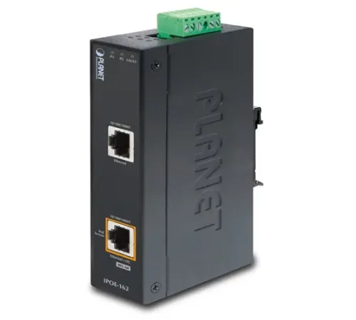 Endüstriyel Tip IEEE 802.3at Gigabit High Power over Ethernet Injector (Mid-Span, 30 Watt)<br>
Industrial IEEE 802.3at Gigabit Power over Ethernet Plus Injector (Mid-span, 30 watts)