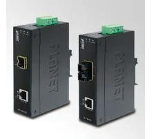 Endüstriyel Tip Media/Rate Converter <br>
10/100Base-TX <--> 100Base-FX (SM, 15 km)<br>
(-40 ~ +75 Derece C)<br>
10/100Base-TX to 100Base-FX Industrial Media Converter - 15km, (-40~75 degrees C)