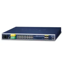 Endüstriyel Tip Yönetilebilir Ethernet Switch (Industrial Managed Ethernet Switch)<br>
Basic L3<br>
16-Port 10/100/1000T<br>
4-Port 100/1000X SFP<br>
1 x Konsol Port<br>
IP30, -40~75 Derece C