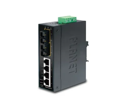 Endüstriyel Tip Yönetilemeyen Ethernet Switch (Industrial Unmanaged Ethernet Switch)<br>
4-Port 10/100Base-TX <br>
2-Port 100Base-FX Single-mode SC 15 km<br>
IP30, 40~75 Derece C