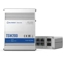 Endüstriyel Yönetilemeyen PoE+ Gigabit Switch (Industrial Unmanaged PoE+ Gigabit Switch)<br>
8 x 10/100/1000 IEEE 802.3at/af PoE+ port (Port 1 - 8) (Port başına 30 watt) (PoE Güç Bütçesi maks. 240 Watt)<br>
2 x SFP port