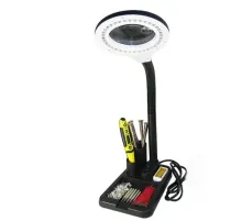 Esnek 5X /10X 40 Led Işıklı Büyüteç - Lamba Büyüteç Okuma - Çalışma Lehim Masa Lambası A808