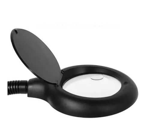 Esnek 5X /10X 40 Led Işıklı Büyüteç - Lamba Büyüteç Okuma - Çalışma Lehim Masa Lambası A808