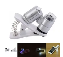 Evrensel Led Işıklı Mini Cep Mikroskobu Tüm Kameralı Telefonlar Için 9882-W