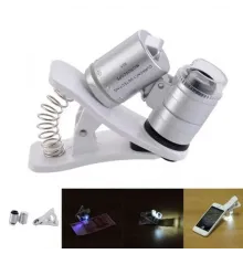 Evrensel Led Işıklı Mini Cep Mikroskobu Tüm Kameralı Telefonlar Için 9882-W