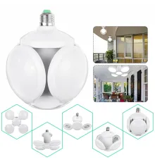 F-1997 LED Futbol Ufo Ampul E27 28W 360 Derece Katlanır Lamba LED Spot Işık Beyaz Glop Led