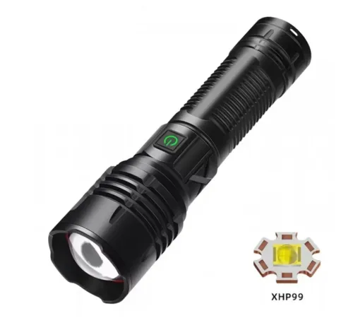 F-38 Yüksek Güç Ultra Spot Uzun Menzilli El Feneri Şarj Edilebilir LED Güçlü El Fener Aydınlatma