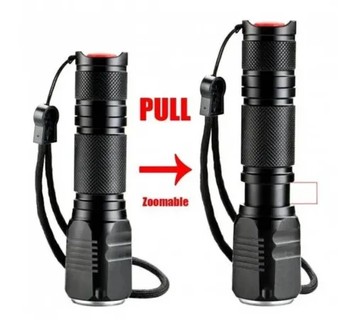 F.B.I F-82 T6 Led Zoomlu 2000 LM Yüksek Işık Şarjlı El Feneri