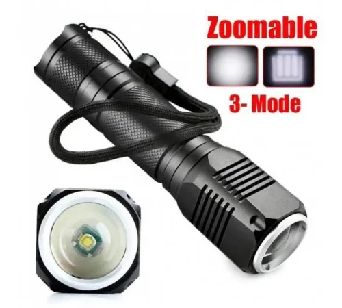 F.B.I F-82 T6 Led Zoomlu 2000 LM Yüksek Işık Şarjlı El Feneri