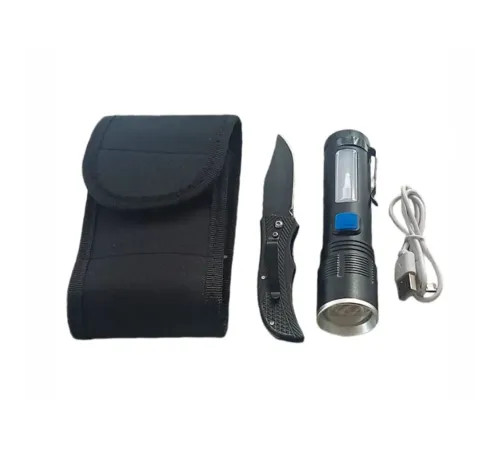 F.B.I F-91 Zoomlu XHP-50 Güçlü Işik Taşıma Çantalı 2 Li Set