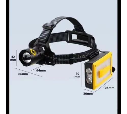 F.B.I Pro F-3003 Alüminyum PM10-TG LED Type-C Powerbank ve Solar Şarjlı Kamp Kafa Feneri