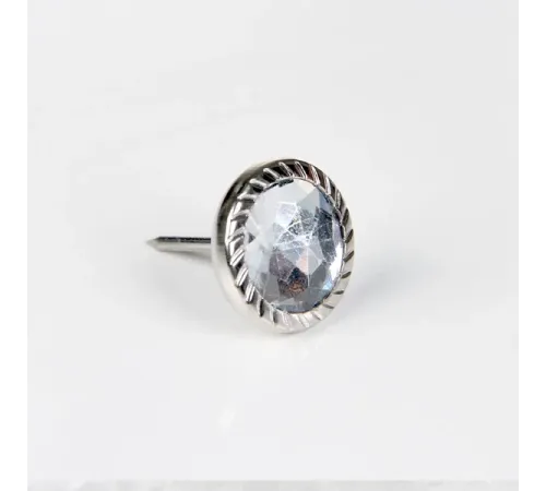 Febko Dekoratif Parlak Taşlı Kabara Raptiye 17 mm - 50 adet