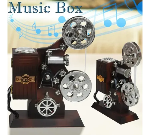 Film Makinesi Görünümlü Müzik Kutusu