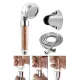 Filtreli Ve Su Tasarruflu Arıtmalı Duş Başlığı Seti Boncuklu Başlık Hortum Ve Mafsal Set