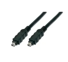 Firewire 400 (IEEE 1394) Kablo, 4 pin erkek / 4 pin erkek, 1.80 metre, AWG: 28, IEEE 1394-2008, UL, siyah renk
