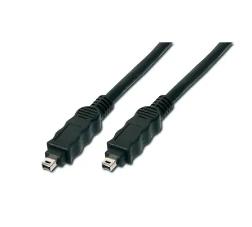 Firewire 400 (IEEE 1394) Kablo, 4 pin erkek / 4 pin erkek, 1.80 metre, AWG: 28, IEEE 1394-2008, UL, siyah renk