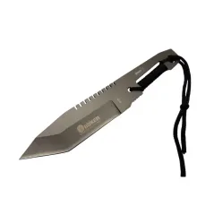 Gerber A13 Komple Metal Kamp Bıçak 23 cm - Tırtıklı, İp Saplı, Kılıflı