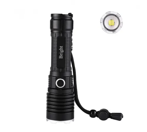 GHT-5761 XP90 LED 3 Mod Zoomlu Yağmur Suyu Geçirmez Şarjlı El Feneri