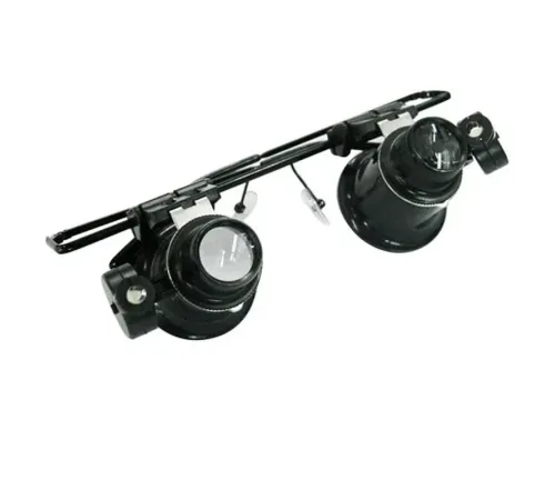 Gözlük Model Çıft Led Aydınlatma Saat Onarımı Için Harika Büyüteç