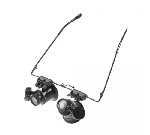 Gözlük Model Çıft Led Aydınlatma Saat Onarımı Için Harika Büyüteç