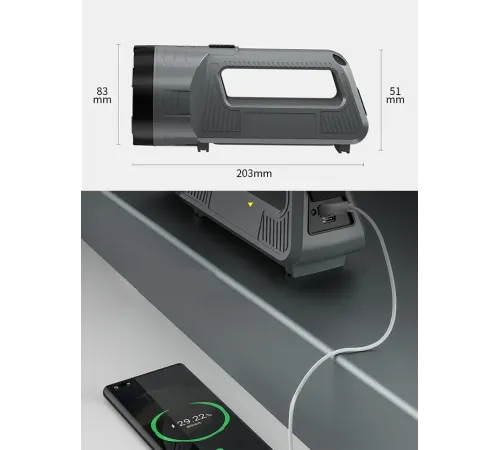 Güçlü Şarjlı Fener Masa Lambası Wt-603