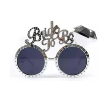 Gümüş Renk Bride To Be Yazılı Gelin Gözlüğü 15x10 cm